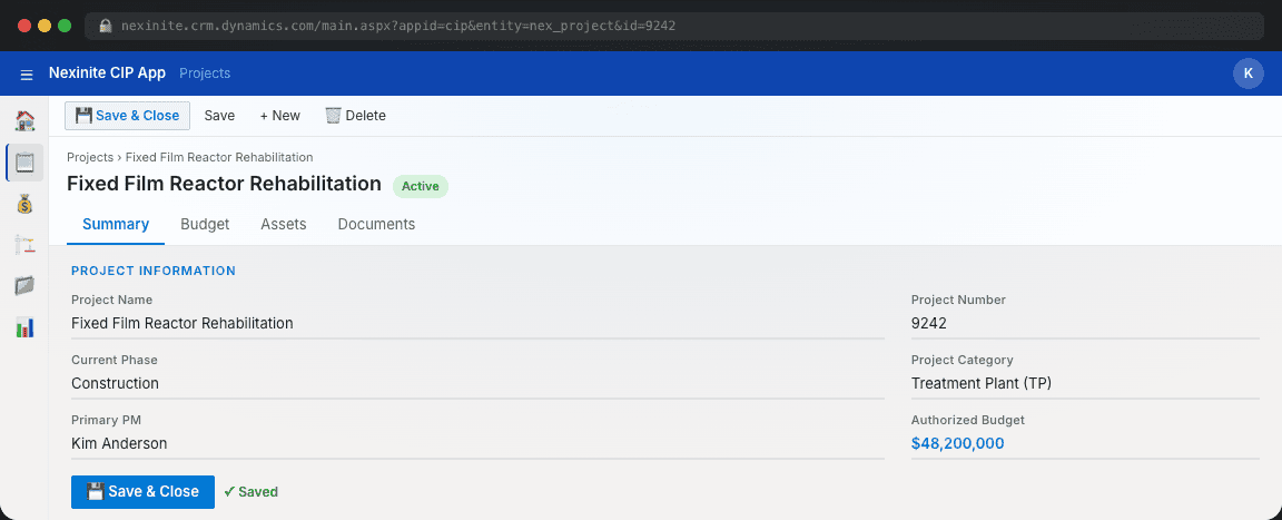 nexinite-create-project-screen